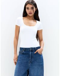 Pull&Bear - – kurzärmliger polyamid-body - Lyst