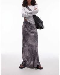 TOPSHOP - Tall Floral Box Pleat Midi Skirt - Lyst