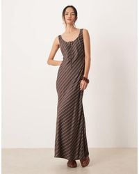 ASOS - Scoop Neck Tie Front Midi Dress - Lyst