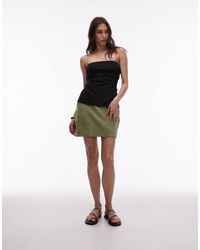 TOPSHOP - Co-ord Real Suede Pelmet Mid Waist Mini Skirt - Lyst