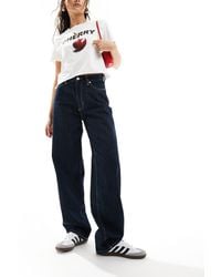 Weekday - – rail – baggy-jeans mit mittelhohem bund - Lyst