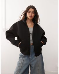 Weekday - Scarlet Oversized Zip Through Hoodie - Lyst