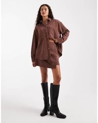 ASOS - Wrap Over Co-ord Corduroy Skirt - Lyst