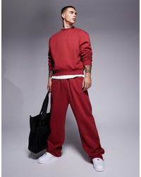 ASOS - Premium Heavyweight Wide Leg joggers 400gsm - Lyst