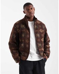 Jack & Jones - Printed Teddy Jacket - Lyst