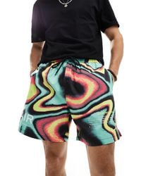 Nike - Shorts With Swirl Print - Lyst