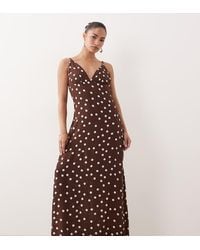 Vero Moda - Cami Maxi Dress With Scarf Neck Detail - Lyst