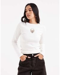 Daisy Street - Long Sleeve Top With Graphic - Lyst
