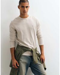 AllSaints - Ellis Long Sleeve Waffle Logo T-shirt - Lyst