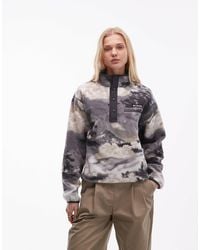 Columbia - Helvetia ii - polaire courte à imprimé et demi-patte - Lyst
