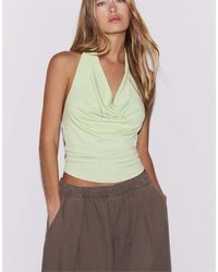 Stradivarius - Draped Halter Top - Lyst