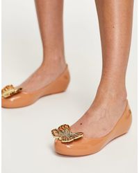 Zaxy - New pop magic - chaussures plates à détail papillon - brûlé - Lyst