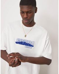 ASOS - Camiseta Blanca Extragrande Con Estampado Gráfico De Ciudad En El Pecho De - Lyst