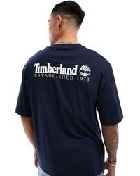 Timberland - Large Script Logo Back Print Oversized T-shirt - Lyst