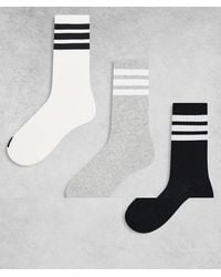 adidas Originals - Adidas Training Essentials 3 Stripe Crew Socks - Lyst