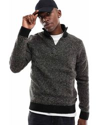 Jack & Jones - Half Zip Knitted Jumper With Neps - Lyst