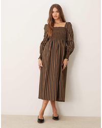 Glamorous - – langärmliges, gerafftes body-maxikleid - Lyst