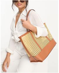 Accessorize - Oversized Straw Beach Tote Bag - Lyst