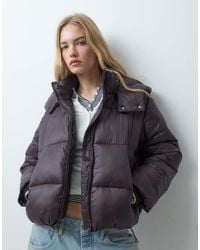 ASOS - Mercerized Short Hooded Puffer Jacket - Lyst