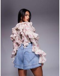 ASOS - High Waist Flippy Short With Heart Pocket - Lyst