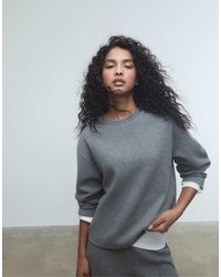 Stradivarius - Brushed Round Neck Long Sleeve Top - Lyst