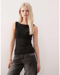 Weekday - Annie Super Soft Boat Neck Tank Top - Lyst