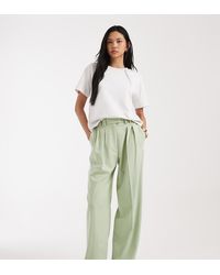 ASOS - Tall Tailored Wide Leg Pants With Pleat Detail - Lyst