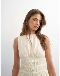 TOPSHOP - Shirred Detail Sleeveless Top - Lyst