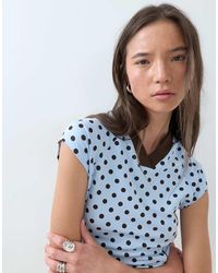 ASOS - Polka Dot Sporty V Neck Top Co-ords - Lyst