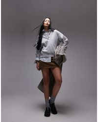TOPSHOP - Real Suede Mini Skirt - Lyst