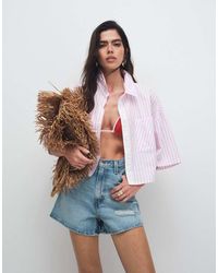 Levi's - High Waisted Distressed Denim Mom Shorts - Lyst