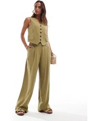 Vero Moda - Linen Touch Pleat Front Trouser Co-Ord - Lyst