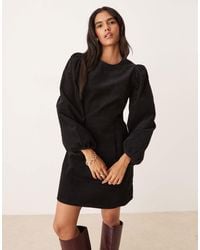 Nobody's Child - Peggy - robe courte en velours côtelé avec manches ballon - Lyst