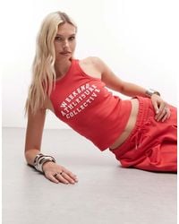 ASOS - Weekend Collective Racer Singlet With Graphic - Lyst