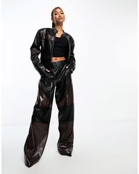AFRM - Flynn Motocross Faux Leather Trousers - Lyst