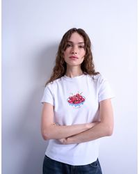 TOPSHOP - Graphic Cherries Print Everyday Tee - Lyst