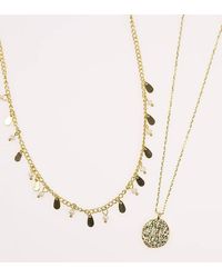Lovisa - Plated Freshwater Pearl & Molten Necklace Set - Lyst