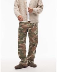 Vans - Pantalones Lavado De Corte Suelto Y Estilo Carpintero Con Estampado De Camuflaje Drill Chore De - Lyst