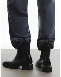 River Island - Faux Leather Ankle Boots - Lyst