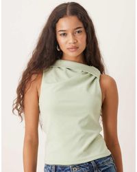 ASOS - Asymmetric Knot Sleeveless Top - Lyst