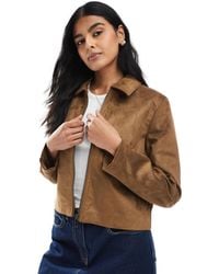 ONLY - Faux Suede Jacket - Lyst