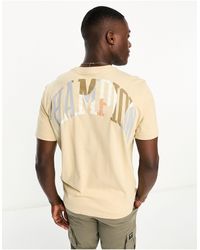 Champion - Rochester city explorer - t-shirt avec logo au dos - beige - Lyst