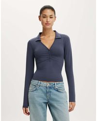 Cotton On - Henley Long Sleeve Polo - Lyst