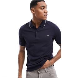 Calvin Klein - Stretch Pique Tipping Polo Shirt - Lyst