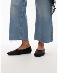 Mango - Hair On Real Leather Square Toe Flat Shoe - Lyst