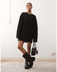 Weekday - Oversized Long Sleeve T-shirt Dress - Lyst