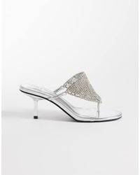 Public Desire - Mima Kitten Heel Sandals With Embellishment - Lyst