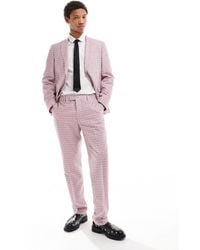 Twisted Tailor - Pantalones color malva con diseño floral - Lyst
