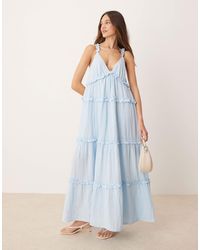 Y.A.S - Tiered Ruffle Detail Cami Maxi Dress - Lyst