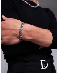 ASOS - – farbenes festival-armband aus wasserfestem edelstahl mit kristall-anhänger - Lyst